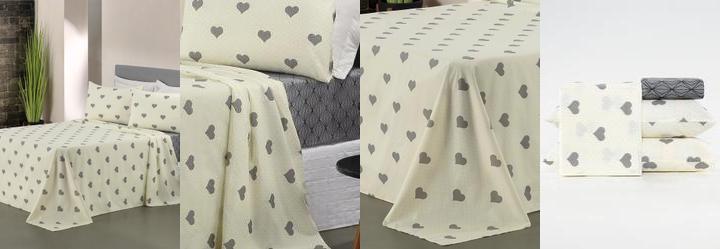 Jogo de Cama Corao Casal 4 Peas