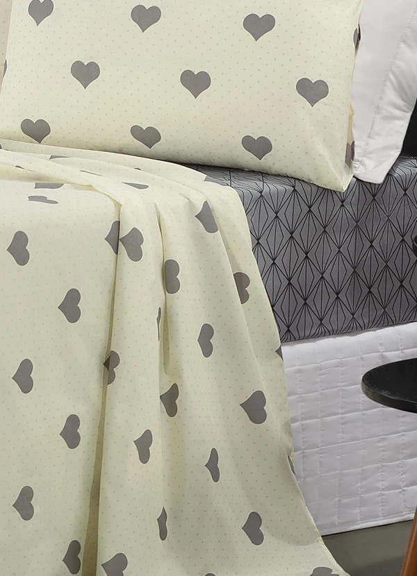 Ligasoft - Jogo de Cama Coração Casal 4 Peças 2