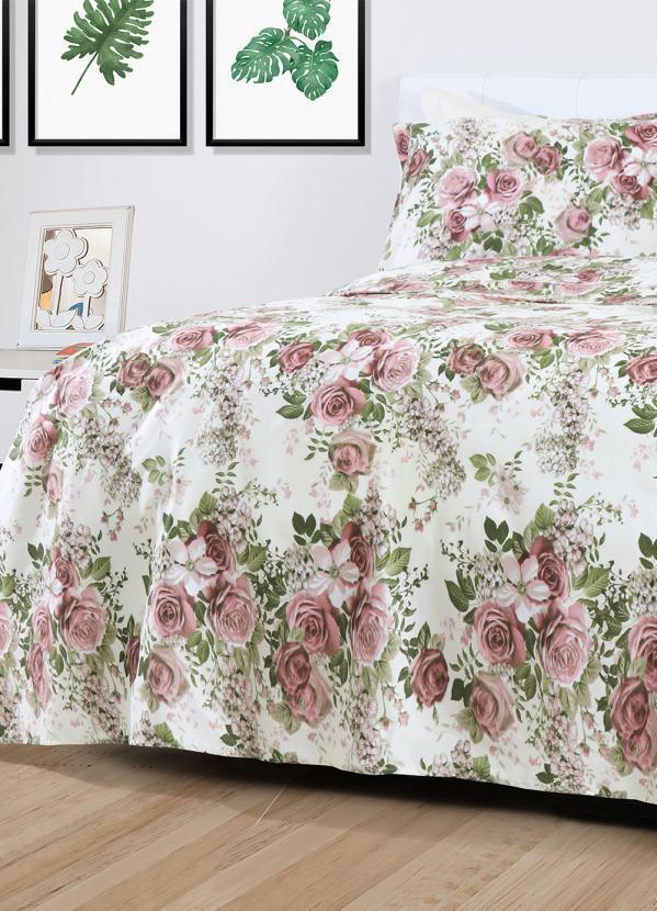 Sultan - Jogo de Cama Floral Casal 3 Peças 2