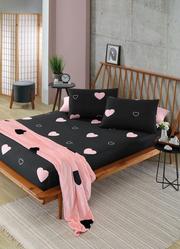 Jogo de Cama Malha Corao Casal 3 Peas