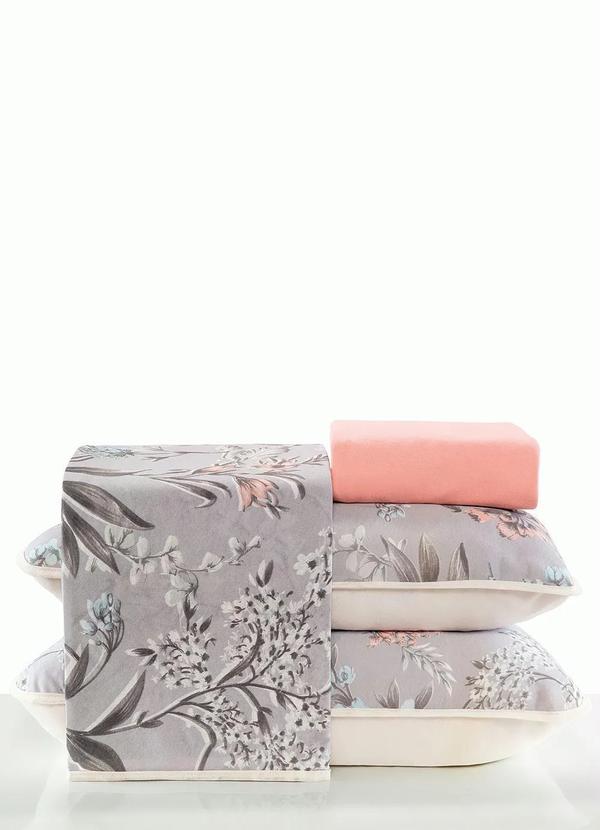 Sul Brasil - Jogo de Cama Malha Floral Casal 4 Peças 2