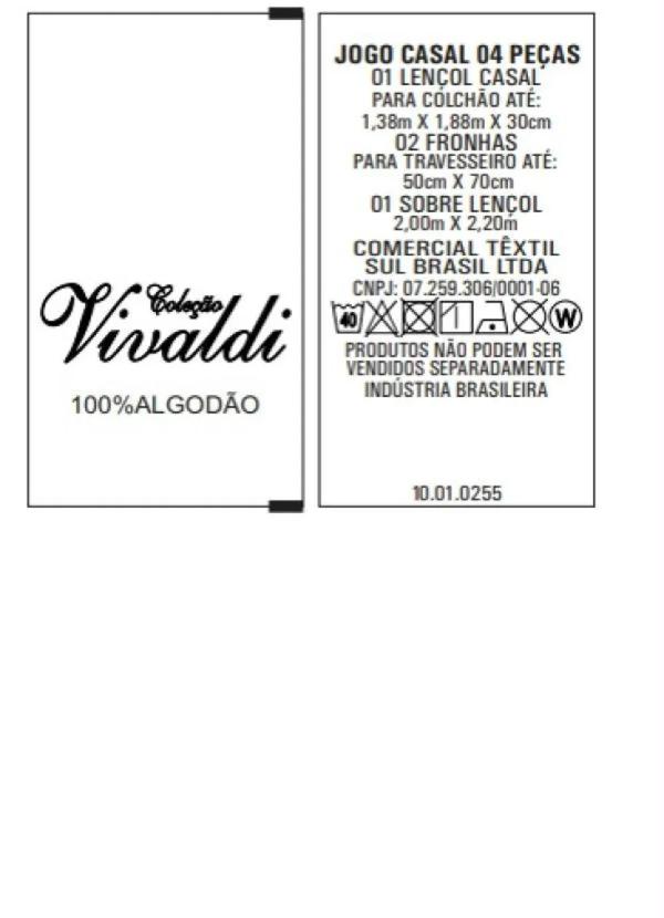 Sul Brasil - Jogo de Cama Malha Floral Casal 4 Peças 3