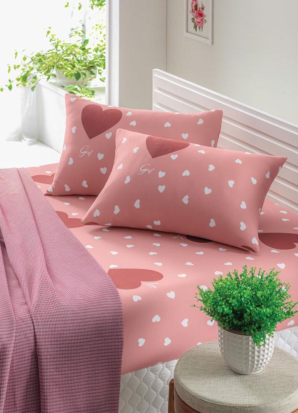 Mundo Lar - Jogo de Cama Malha Vermelho Casal 3 Peças 2