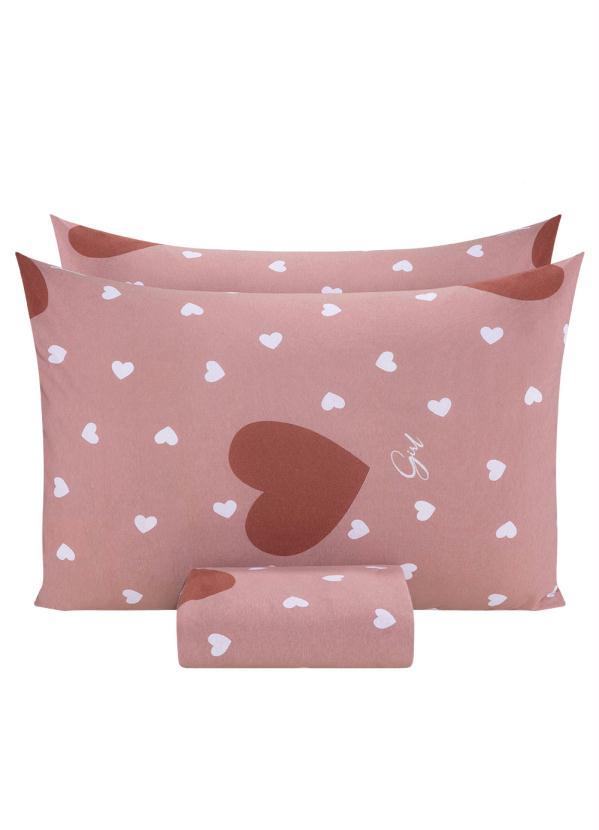 Mundo Lar - Jogo de Cama Malha Vermelho Casal 3 Peças 4