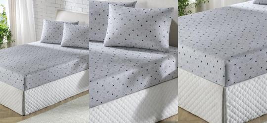 Jogo de Cama Mini Cora��es Casal 3 Pe�as