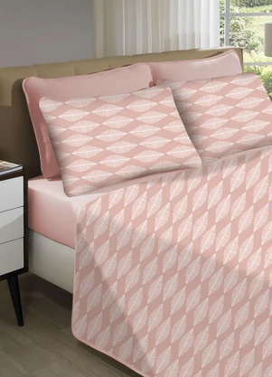 Portallar - Jogo de Cama Rosa 4 Peças - PORTALLAR