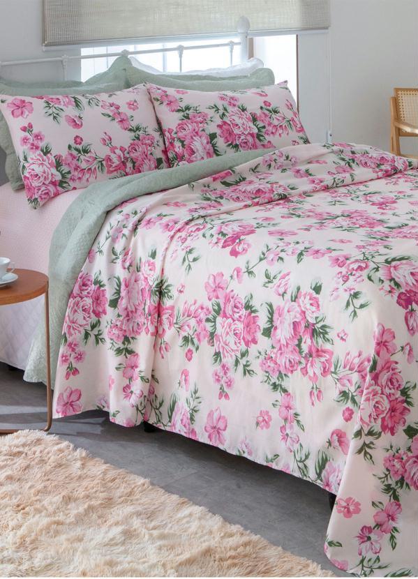 Lar e Lazer - Jogo de Cama Sortido Queen 4 Peças