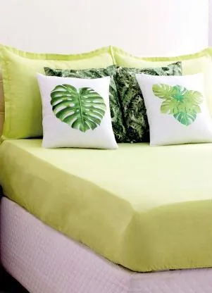 Lar e Lazer - Jogo de Cama Verde Casal 7 Peças - LAR E LAZER
