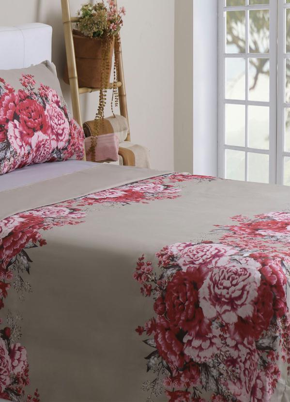 Sultan - Jogo de Cama Vermelha Casal 4 Peças 2