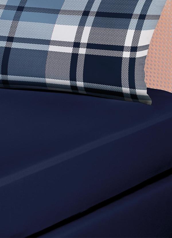 Lar e Lazer - Jogo de Cama Xadrez Casal 3 Peças 2