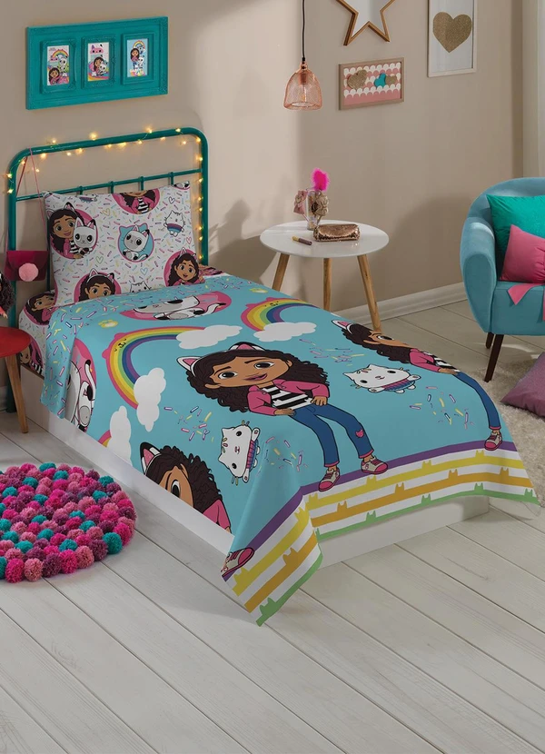 Lepper - Jogo de Cama Casa Gabby Solteiro 2 Peças