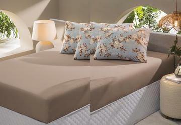 Jogo de Cama Casal Azul Floral 3 Pe�as