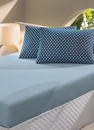 Sul Brasil - Jogo de Cama Casal Azul Poá 3 Peças - SUL BRASIL