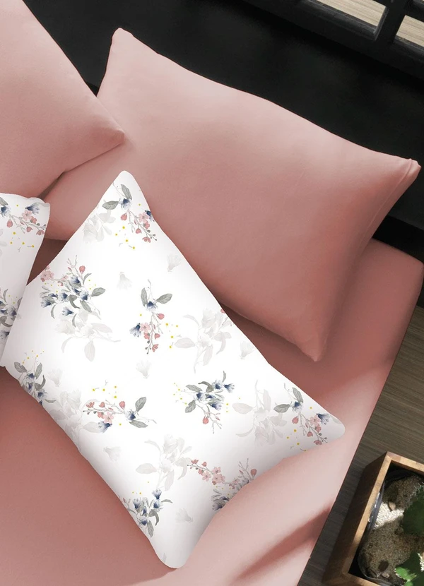 Portallar - Jogo de Cama Casal Classic Floral Rosa 3 Peças 4