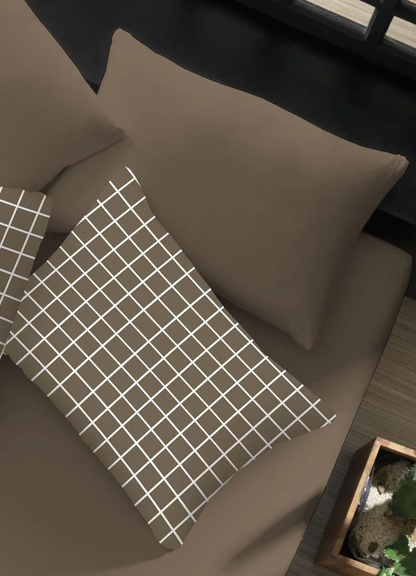 Portallar - Jogo de Cama Casal Classic Marrom 3 Peças 4