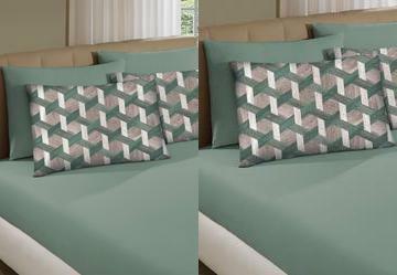 Jogo de Cama Casal Verde 3 Pe�as