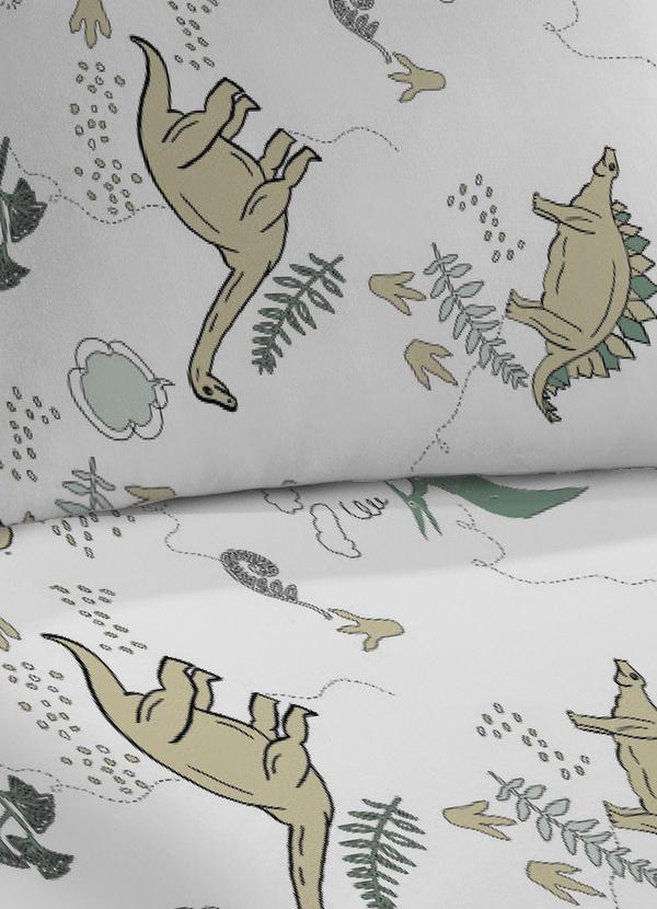 Sul Brasil - Jogo de Cama Dinossauros Solteiro 2 Peças 2