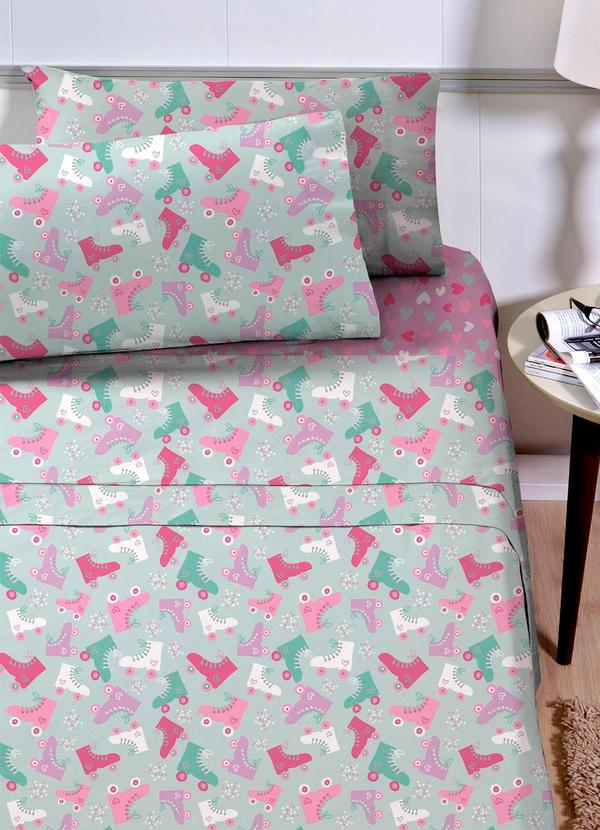 Rovitex - Jogo de Cama Infantil 3 Peças Corttex Verde 1