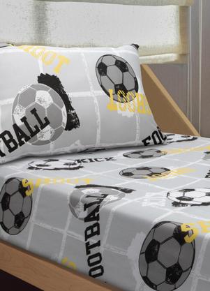 Jogo de Cama Infantil (Football/Colorido) 2 Pe�as