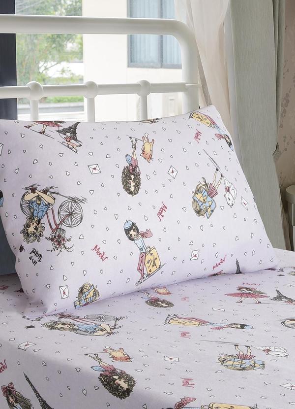 Jogo de Cama Infantil Friends In Paris (Lil�s)