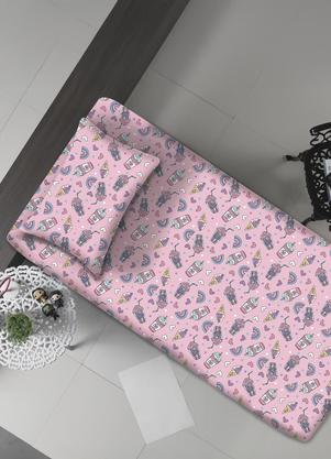 Jogo de Cama Infantil (Milk Shake/Rosa) 2 Pe�as