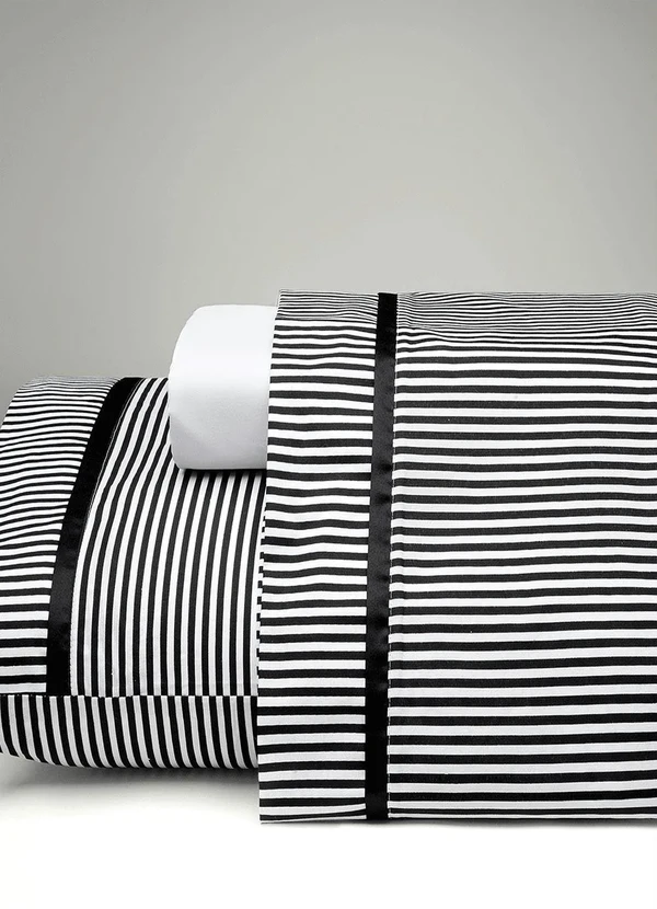 Lar e Lazer - Jogo de Cama Listras Solteiro 3 Peças