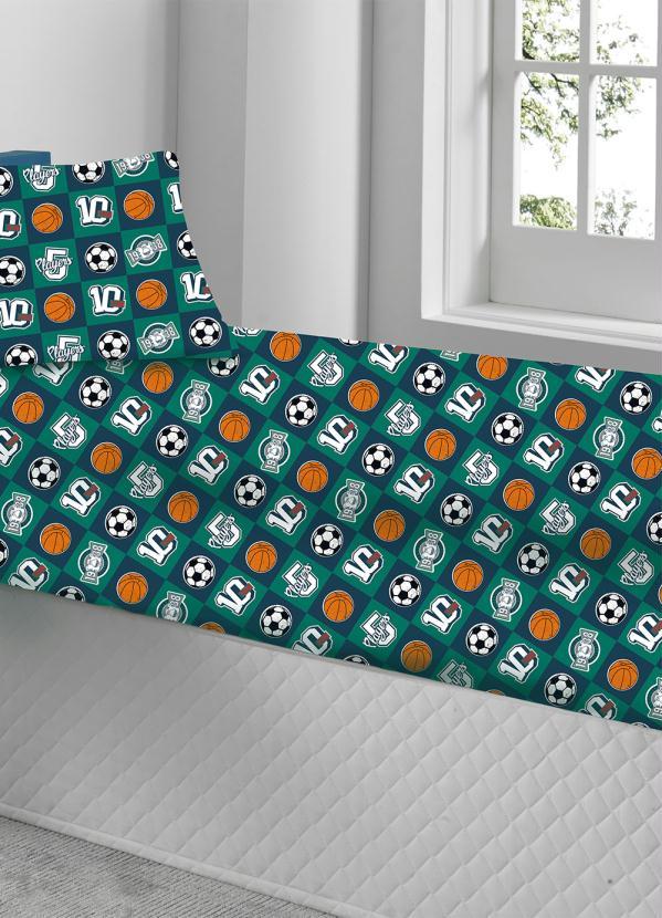 Portallar - Jogo de Cama Malha Esportes Solteiro 2 Peças 2