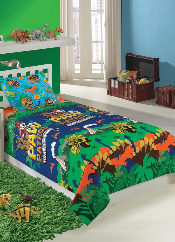 Lepper - Jogo de Cama Patrulha Menino Solteiro 2 Peças
