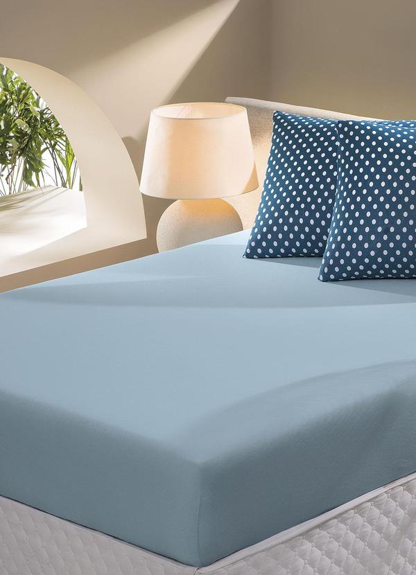 Jogo de Cama Queen (Azul Po�) 3 Pe�as