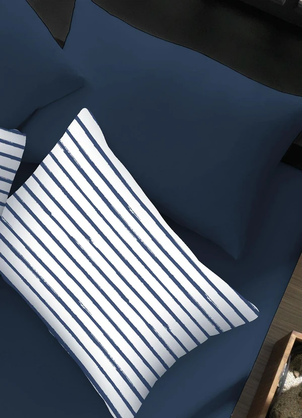 Portallar - Jogo de Cama Queen Classic Azul 3 Peças 4