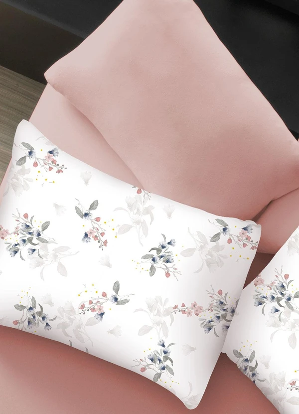 Portallar - Jogo de Cama Queen Classic Floral Rosa 3 Peças 3