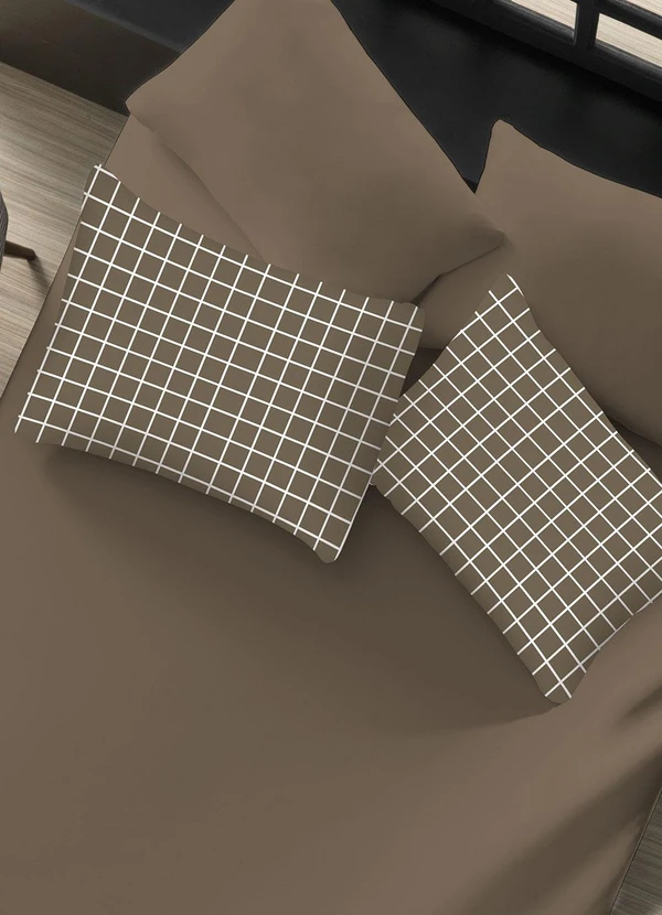 Portallar - Jogo de Cama Queen Classic Marrom 3 Peças