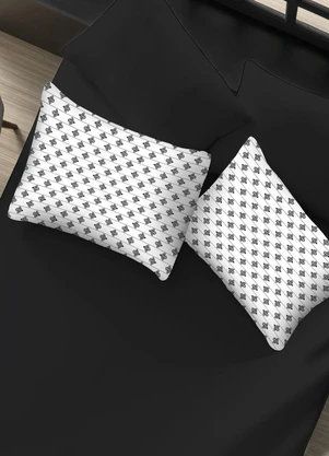 Portallar - Jogo de Cama Queen Classic Preto 3 Peças - PORTALLAR