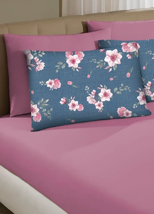 Portallar - Jogo de Cama Queen Rosa Cravo 3 Peças - PORTALLAR