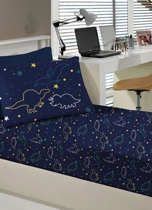 Portallar - Jogo de Cama Solteiro Dinossauros 2 Peças 4