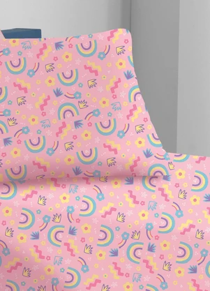 Portallar - Jogo de Cama Solteiro Doce Vida Rainbow - 2 Pçs - PORTALLAR