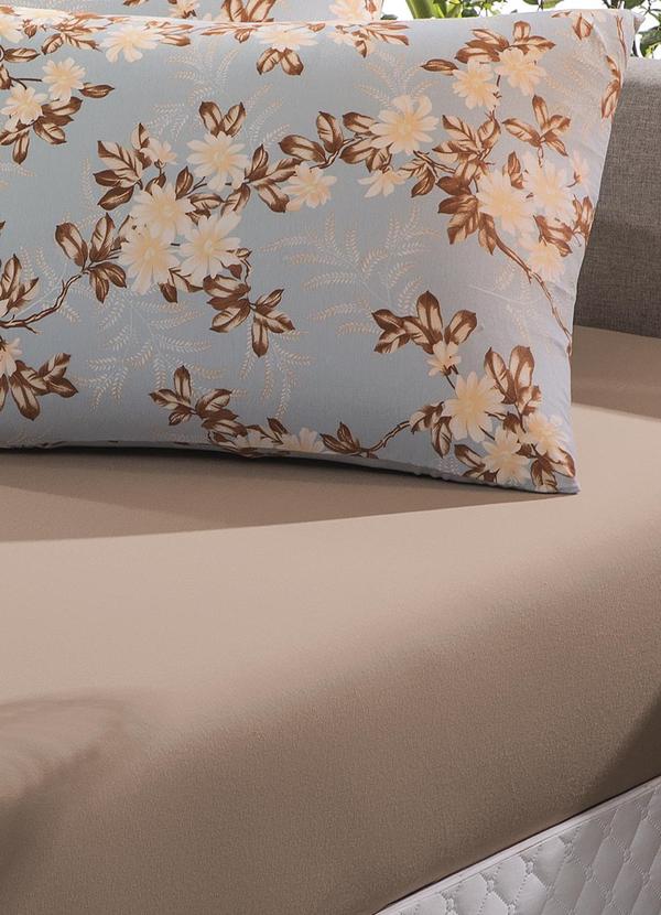 Sul Brasil - Jogo de Cama Solteiro Floral Azul 2 Peças 2