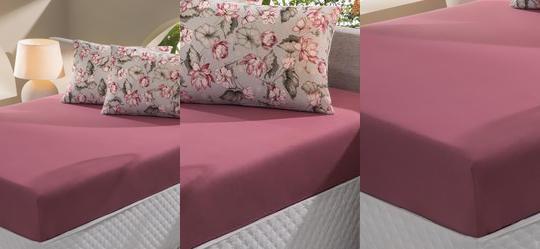 Jogo de Cama Solteiro Floral Bord� 2 Pe�as