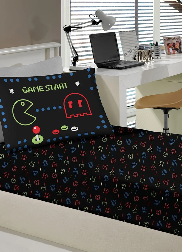 Portallar - Jogo de Cama Solteiro Pac Controle 2 Peças 4