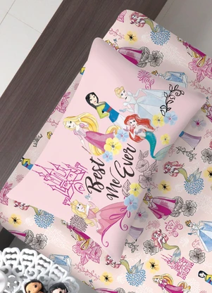 Portallar - Jogo de Cama Solteiro Princesas 2 Peças - PORTALLAR