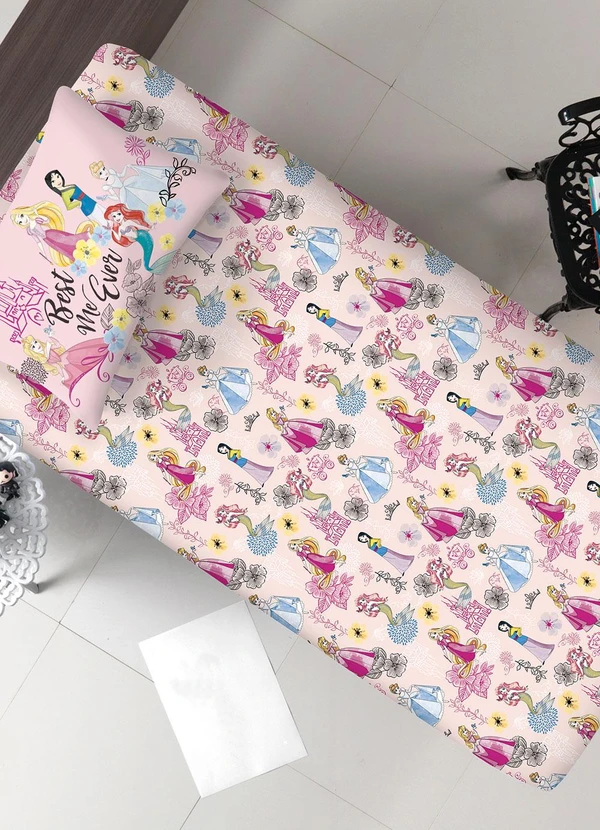 Portallar - Jogo de Cama Solteiro Princesas 2 Peças