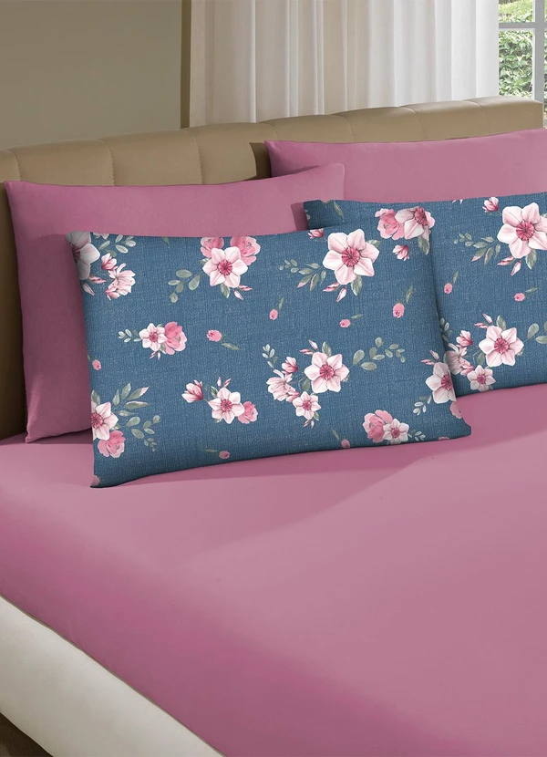 Portallar - Jogo de Cama Solteiro Rosa Cravo 2 Peças