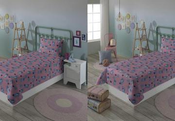 Jogo de Cama Solteiro Stitch Rosa 2 Pe�as