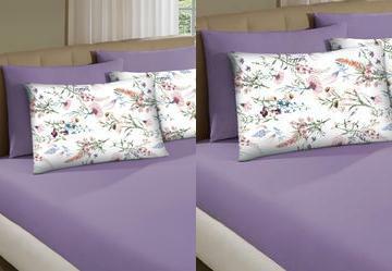 Jogo de Cama Solteiro Violeta 2 Pe�as