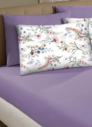 Portallar - Jogo de Cama Solteiro Violeta 2 Peças - PORTALLAR