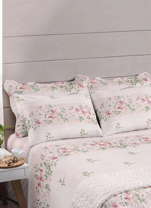 Santista - Jogo de Cama 120 Fios Rosa King 4 Peças