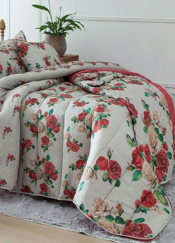 Sultan - Jogo de Cama 140 Fios Vermelho King 4 Peças 3