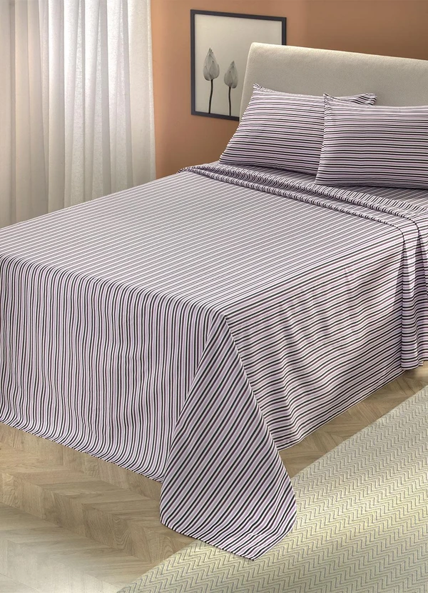 Mundo Lar - Jogo de Cama 150 Fios Azul King 4 Peças