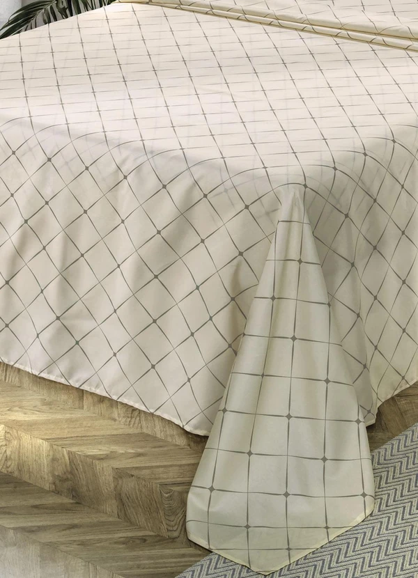 Mundo Lar - Jogo de Cama 150 Fios Bege King 4 Peças 3