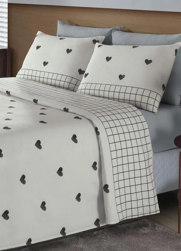 Mundo Lar - Jogo de Cama 150 Fios Branco King 4 Peças 2